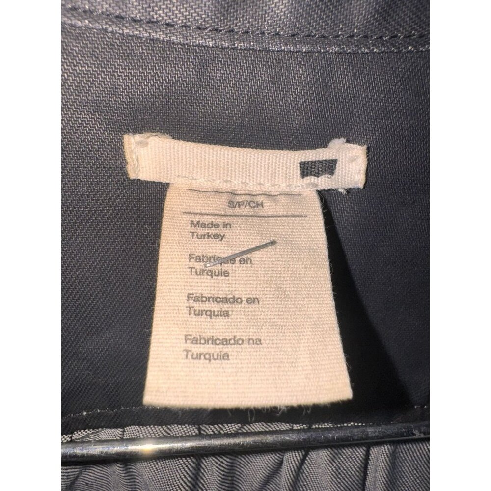 Small Black label levi's Long sleeve Button-Up Dress Pockets coated denim Elasti - Picture 5 of 7